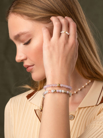 Nialaya Women's Ring Women's Beaded Pearl Ring